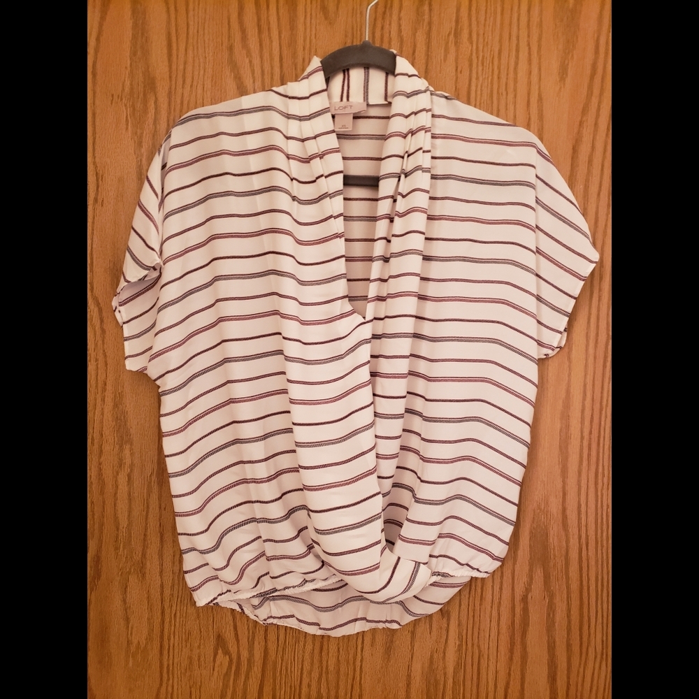Ann Taylor Loft faux wrap blouse, XS